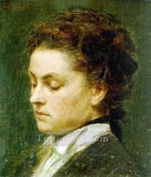  1873 Canvas - Ritratto di giovane donna 1873 Henri Fantin Latour